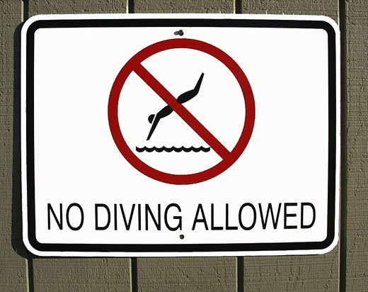 Swim Area Sign